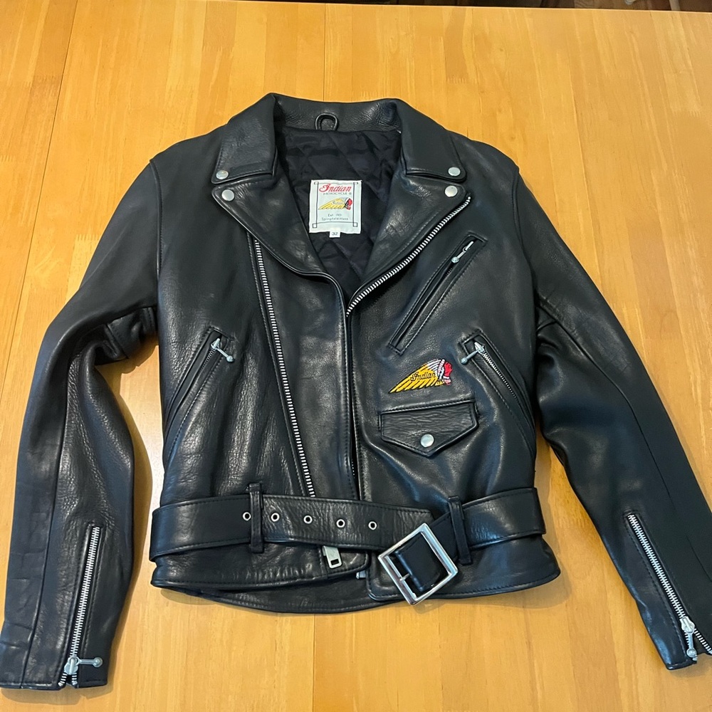 RARE & VINTAGE | Indian Motorcycle Leather Embroidered Jacket | Size 32
